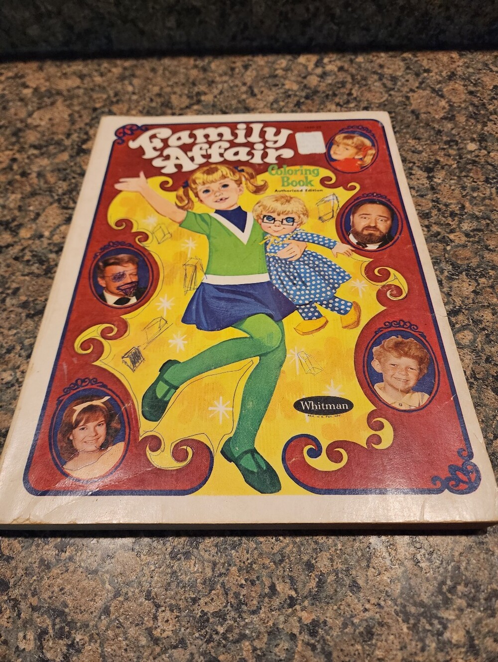 Family Affair Coloring Book - Whitman Vintage Style - Yellow/Green/Blue